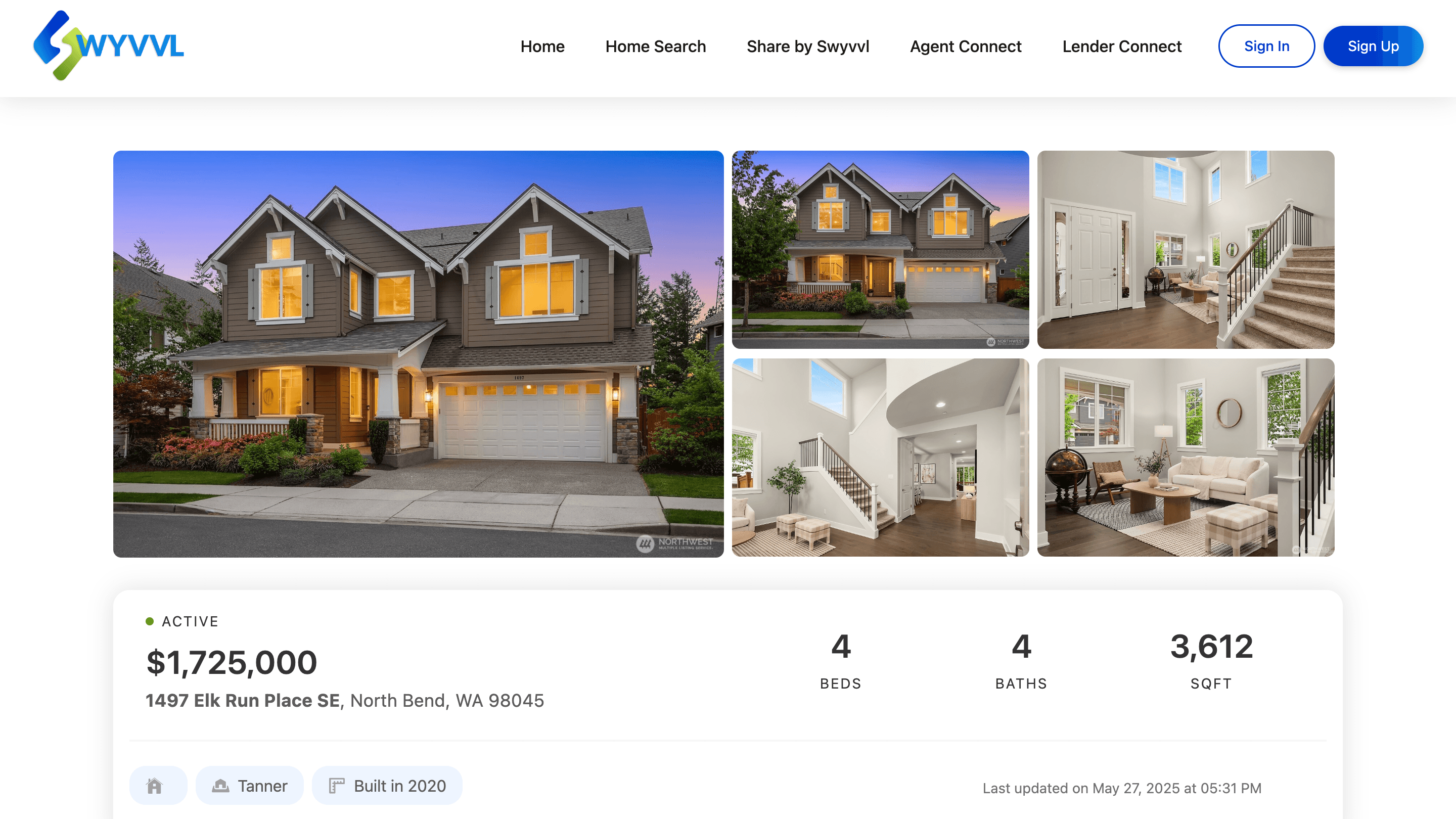 Swyvvl MLS Listing Page